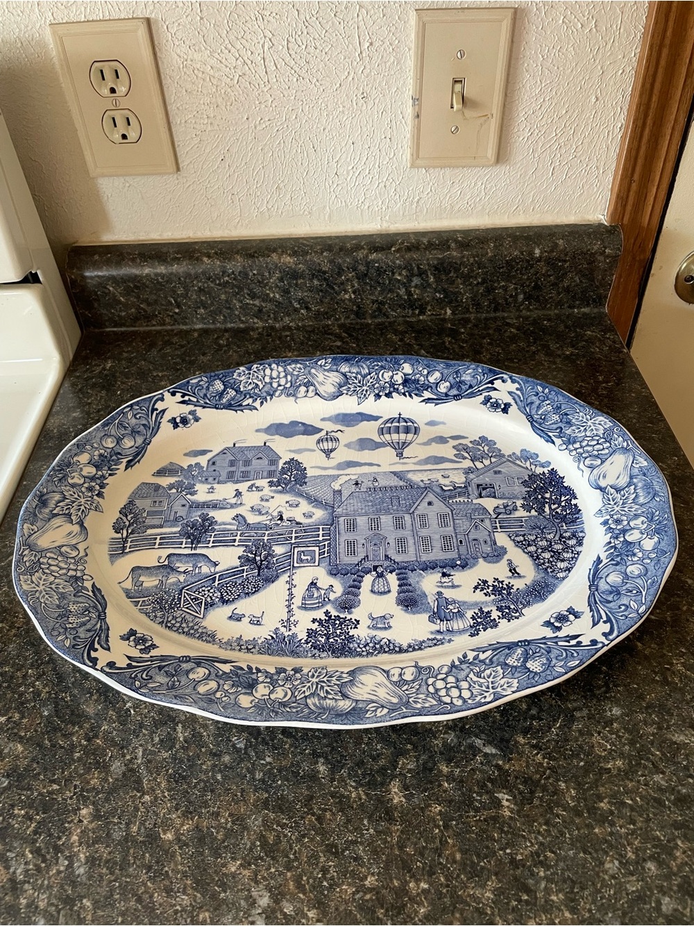 Vintage 18” Oval Serving Platter